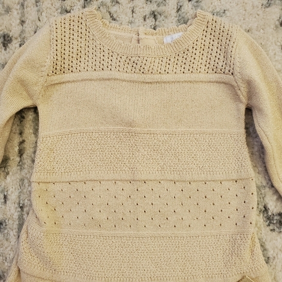 Zip Zap Sweater Dress Baby 9M Knit Tan - Picture 2 of 7